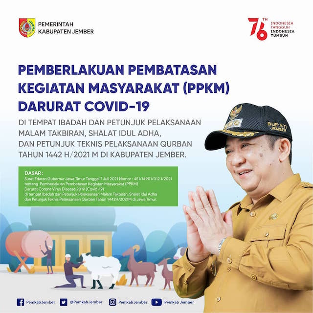 Sambut Iedul Adha 1442 H/2021 M di Masa PPKM Darurat Covid-19
